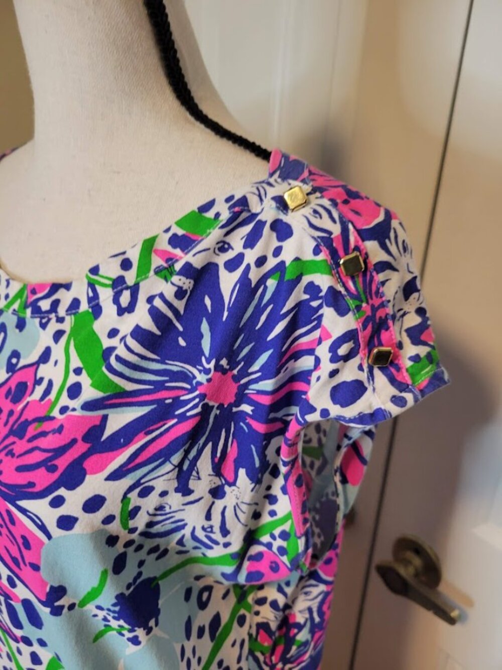 Lilly Pulitzer Robyn In the Garden Pima Cotton Shift Dress M - Picture 3 of 8